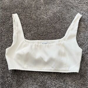 Princess Polly Cream Crop Top